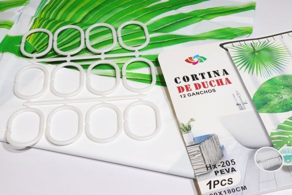 Штора для ванной силиконовая Эфиопия 180x180 см Big Leaf Cortina 81025
