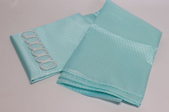 Шторка в ванную широкая 240x180 см однотонная бирюзовая 5314/turquoise