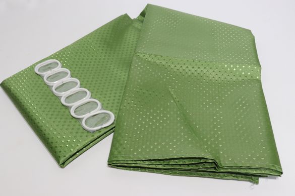 Шторка для ванної широка 240x180 см однотонна зелена 5314/green