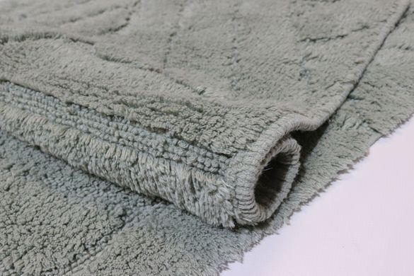 Набор ковриков хлопковых для ванной и туалета 60x100 50x60 см Vonaldy Elite 2917/green