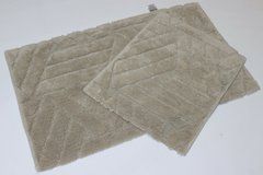 Набор ковриков хлопковых для ванной и туалета 60x100 50x60 см Vonaldy Elite 2917/dark beige