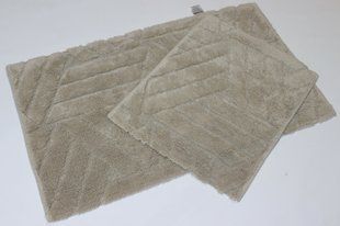 Набор ковриков хлопковых для ванной и туалета 60x100 50x60 см Vonaldy Elite 2917/dark beige