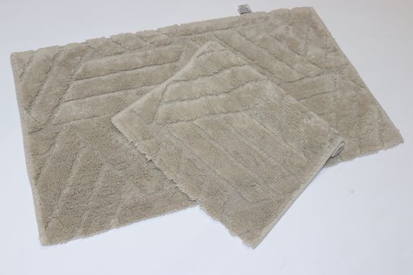 Набор ковриков хлопковых для ванной и туалета 60x100 50x60 см Vonaldy Elite 2917/dark beige