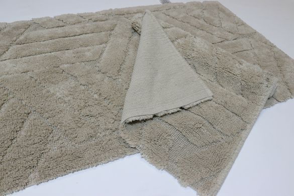Набор ковриков хлопковых для ванной и туалета 60x100 50x60 см Vonaldy Elite 2917/dark beige