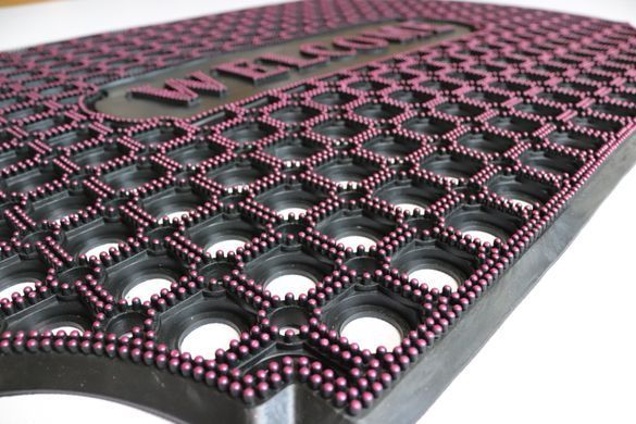 Коврик резиновый сота цветной 60x90 pink
