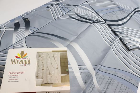 Шторка для ванной комнаты Miranda Sanfoni grey 180*200 cм