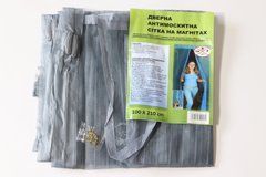 Москітна сітка на двері з магнітами 100*210 см 3863/grey