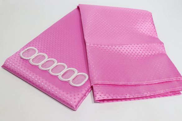 Шторка для ванної широка 240x180 см однотонна рожева 5314/pink