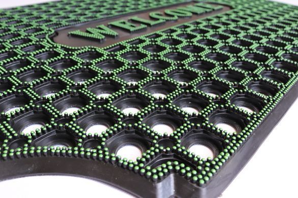 Коврик резиновый сота цветной 60x90green