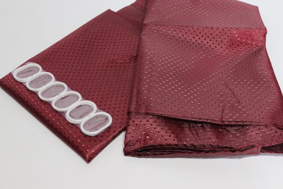 Шторка в ванную широкая 240x180 см однотонная бордовая 5314/bordo