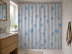 Шторка для ванной комнаты Miranda Circle blue 180*200 cм