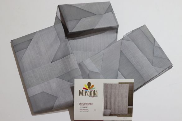 Шторка для ванной комнаты Miranda Valeriya grey 180*200 cм