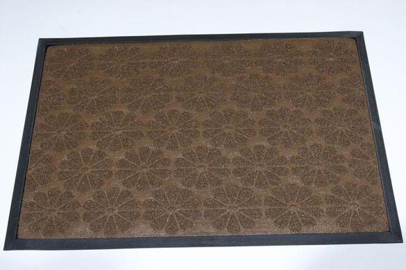 Коврик придверный с бортом грасс 60x90 см коричневый