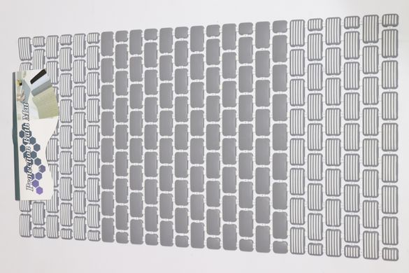 Противоскользящий коврик для душа на присосках 68*40 см 1808/grey-white
