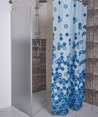 Шторка для ванной комнаты Miranda Troy blue 180*200 cм