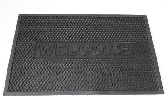 Коврик придверный резиновый соты Welcome 60*90 см 2607/black