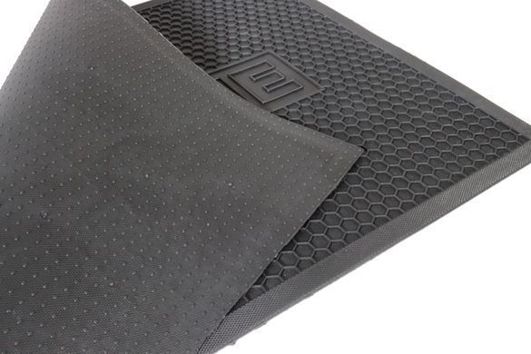 Коврик придверный резиновый соты Welcome 60*90 см 2607/black