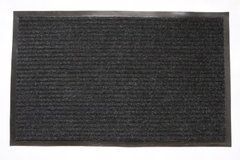 Коврик придверный в полоску рубчик 80x120 см черный