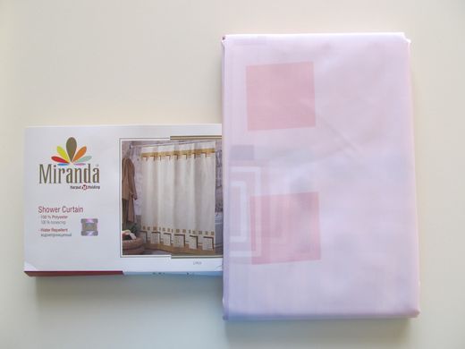 Шторка для ванной комнаты Miranda Lykia pink 180*200 cм