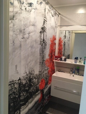 Штора для ванной Big Ben Tropichome 180x200 cм, Багатокольоровий