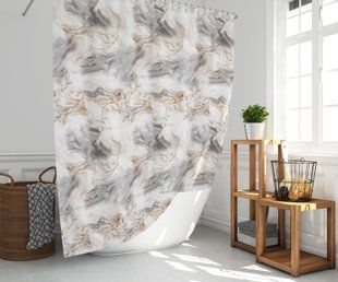 Штора для ванной широкая 240x200 см BaranGrey Tropic , Бежевый