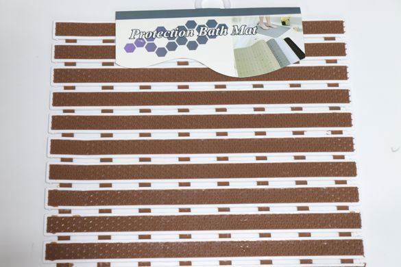 Противоскользящий коврик для душа на присосках 68*40 см 1706/brown