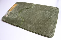 Набор ковриков для ванной Велюр 50x80 см green