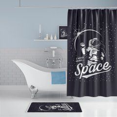Штора для ванной Space Tropichome 180x200 cм, Черный