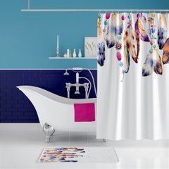 Штора для ванной Feathers Tropichome 180x200 cм, Багатокольоровий