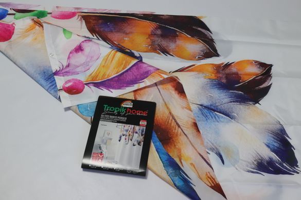 Штора для ванной Feathers Tropichome 180x200 cм, Багатокольоровий