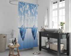 Штора для ванной Тропик Iceberg 180*200 см, Синий