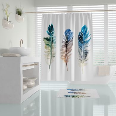Штора для ванної Plume Tropichome 180x200 cм, Багатокольоровий
