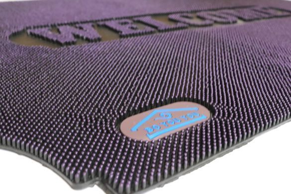 Килимок гумовий брудозахисний кольоровий 60*90 см 1878/violet