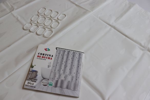 Штора для ванной силиконовая Эфиопия 180x180 см White Drop Cortina 81072