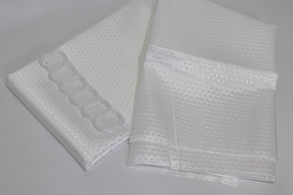 Шторка в ванную широкая 240x180 см однотонная белая 5314/white