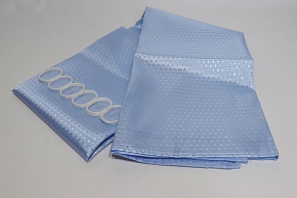 Шторка для ванної широка 240x180 см однотонна блідо-блакитний 5314/paleblue